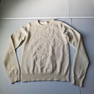 Extreme Cashmere X Sweater Womens Small White Cashmere Crewneck Knit Pullover